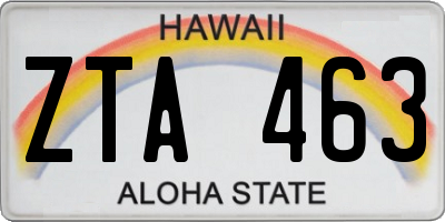HI license plate ZTA463