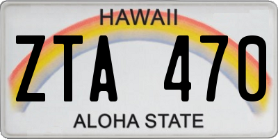 HI license plate ZTA470