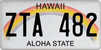 HI license plate ZTA482