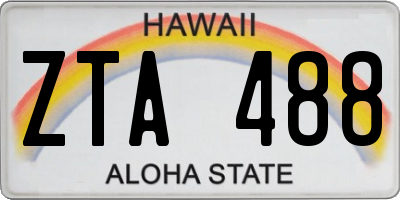 HI license plate ZTA488