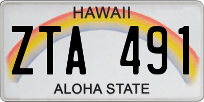 HI license plate ZTA491