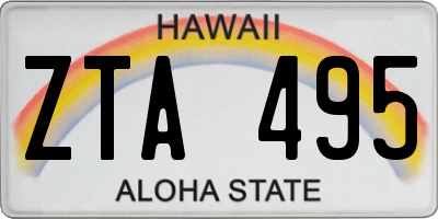 HI license plate ZTA495