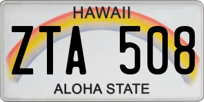 HI license plate ZTA508