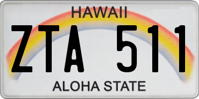 HI license plate ZTA511