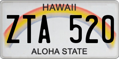 HI license plate ZTA520