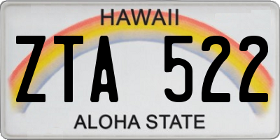 HI license plate ZTA522