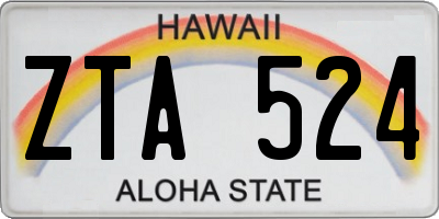 HI license plate ZTA524