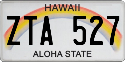 HI license plate ZTA527