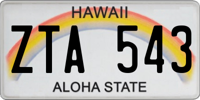 HI license plate ZTA543