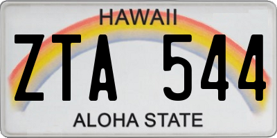 HI license plate ZTA544