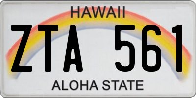 HI license plate ZTA561