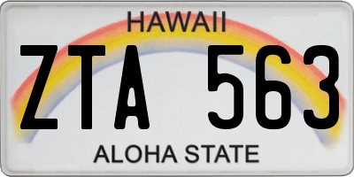 HI license plate ZTA563