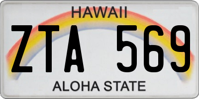 HI license plate ZTA569