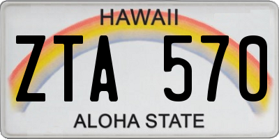 HI license plate ZTA570