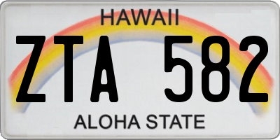 HI license plate ZTA582