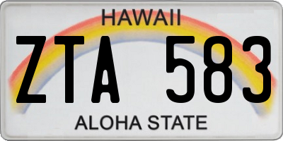 HI license plate ZTA583