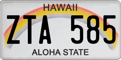 HI license plate ZTA585