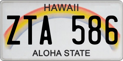 HI license plate ZTA586