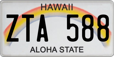 HI license plate ZTA588