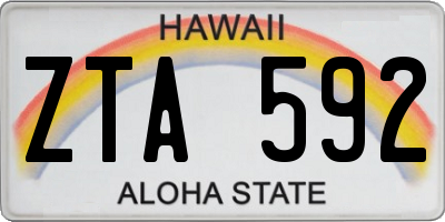 HI license plate ZTA592