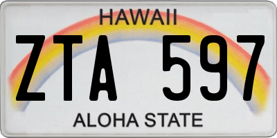 HI license plate ZTA597