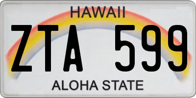 HI license plate ZTA599