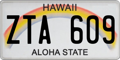 HI license plate ZTA609
