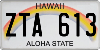 HI license plate ZTA613