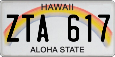 HI license plate ZTA617