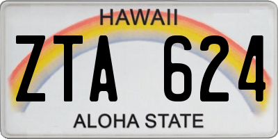 HI license plate ZTA624