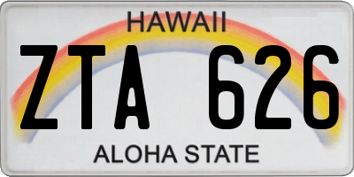 HI license plate ZTA626