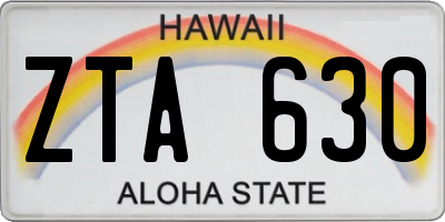 HI license plate ZTA630