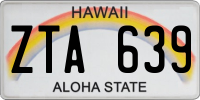 HI license plate ZTA639