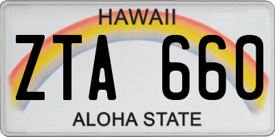 HI license plate ZTA660