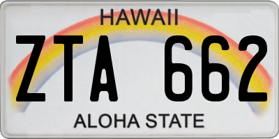 HI license plate ZTA662