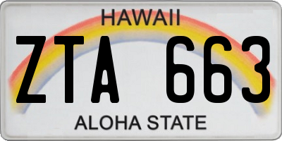HI license plate ZTA663