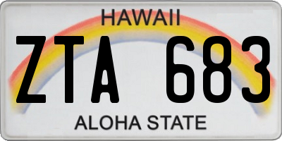 HI license plate ZTA683