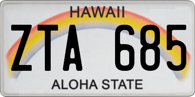 HI license plate ZTA685