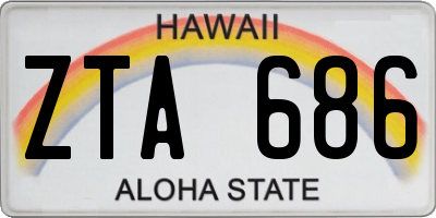 HI license plate ZTA686