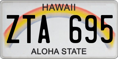 HI license plate ZTA695