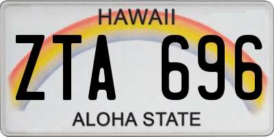 HI license plate ZTA696