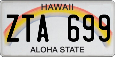 HI license plate ZTA699