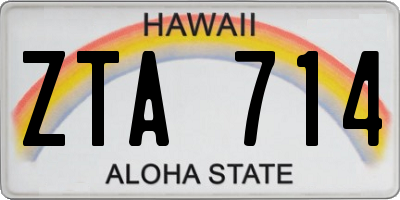 HI license plate ZTA714