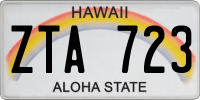 HI license plate ZTA723