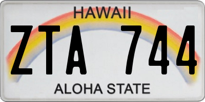 HI license plate ZTA744