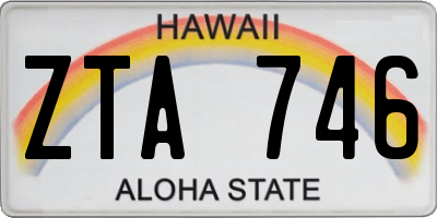 HI license plate ZTA746