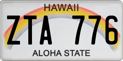 HI license plate ZTA776