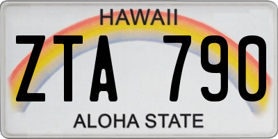 HI license plate ZTA790