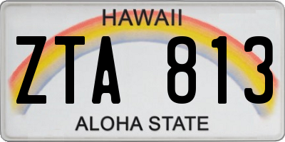 HI license plate ZTA813