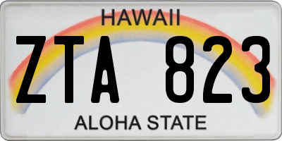 HI license plate ZTA823